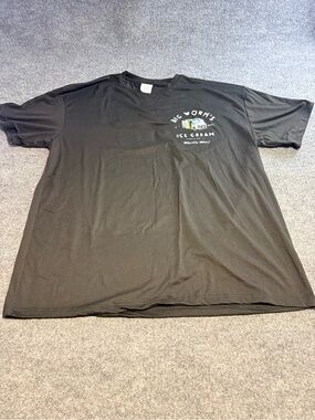 Men's Black Graphic Short Sleeve Tee with Chest Logo